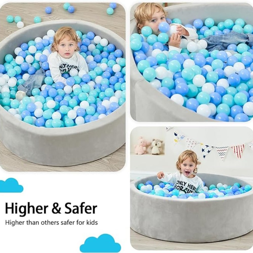 Foam Ball Pit, Large 40"×12" Ball Pit for Toddlers, Baby Playpen Ball Pool NEW